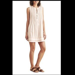 Faherty Isha Striped Sleeveless Organic Cotton Shift Dress, XS